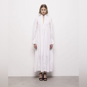 The Kooples Long Dress With Broderie Anglaise Size EU3 NWT $495